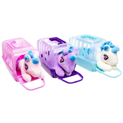 1862 PLUSH UNICORN W CAGE
