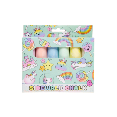 6381 6PCS SIDEWALK CHALK UNICORN