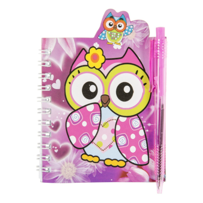 0511 NOTEBOOK W PEN OWL S