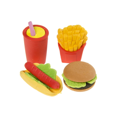 6101 ERASER FAST FOOD 4PCS