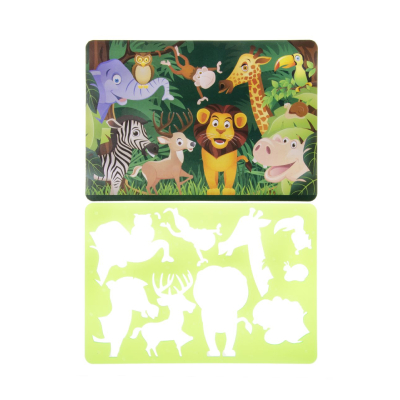 6533 STENCIL SET WILD ANIMALS