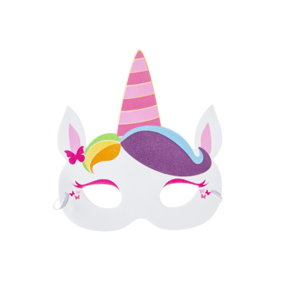 9663 UNICORN MASK IN FOAM 4ASS PP