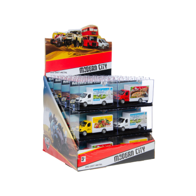 3052 DIECAST DELIVERY FOOD TRUCK PULL BACK