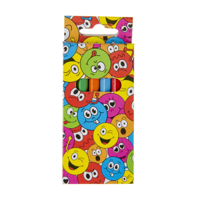 6068 COL PENCILS 6PCS SHORT EMOTION FACE