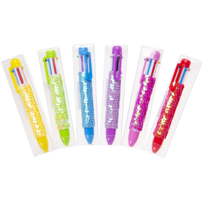 6326 6 COL SEQUIN BALLPEN
