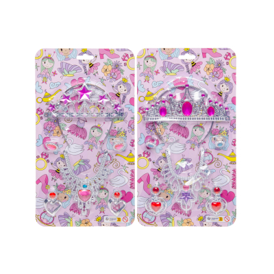 0073 PINK BEAUTY SET WITH TIARA & NECKLACE