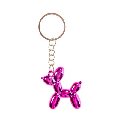 9952 KEYCHAIN METALLIC BALLOON DOG