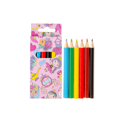6064 COL PENCIL 6PCS SHORT PRINCESS