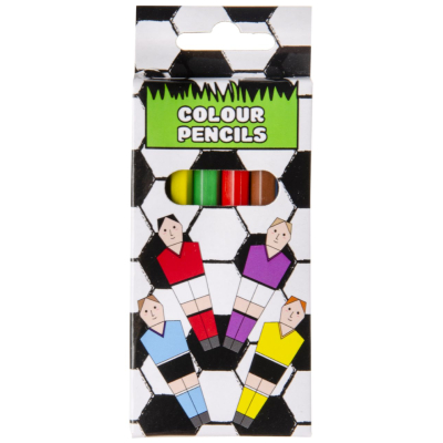 6067 COL PENCILS 6PCS SHORT FOOTBALL