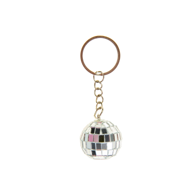 9940 KEYCHAIN DISCOBALL SILVER