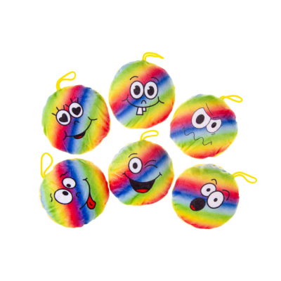 1876 PLUSH, SUPER SOFT, RAINBOW EMOTION FACES