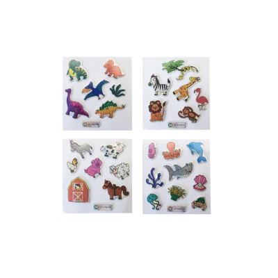 9736 4ASS SHINY STICKER ANIMAL PP