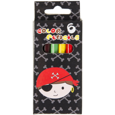 6063 COL PENCILS 6PCS SHORT PIRATE