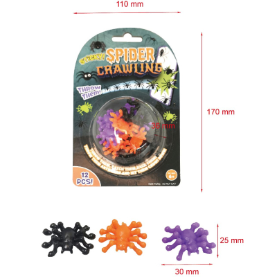 9216 12PCS STICKY SPIDER CRAWLERS BC