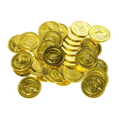 2798 GOLDPLATED PIRATE COINS