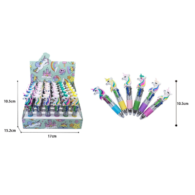 6334 6 COLOR BALLPEN, UNICORN