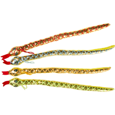 1752 PLUSH, SUPER SOFT, METALLIC SNAKE 4ASS