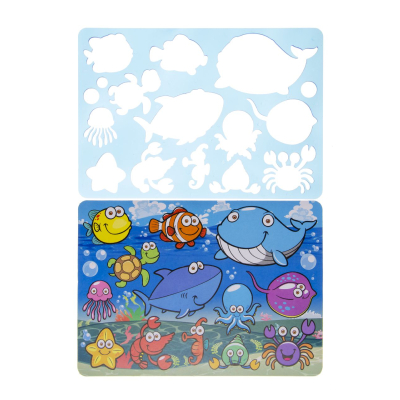 6534 STENCIL SET SEA ANIMALS