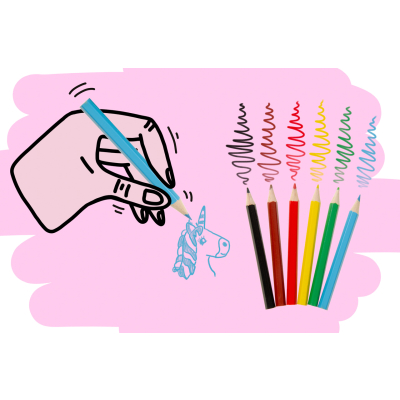 6065 COL PENCILS 6PCS SHORT UNICORN
