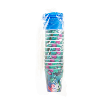 8174 3D CUP W STRAW & LID, SEA ANIMALS