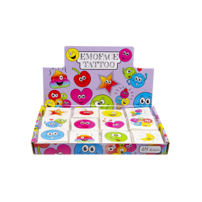 8489 12PCS TATTOO, EMOTION FACES DB
