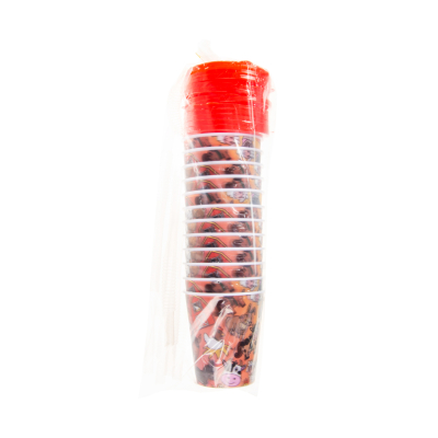 8173 3D CUP W STRAW & LID, FARM ANIMALS