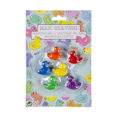 6034 6PCS WAX CRAYONS DUCK