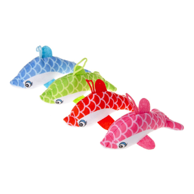 1703 PLUSH, SUPER SOFT, DOLPHIN SCALES 4ASS