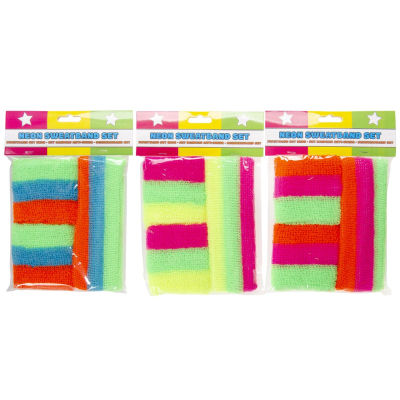 9172 NEON MIX SWEATBAND SET