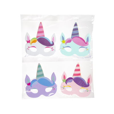 9663 UNICORN MASK IN FOAM 4ASS PP