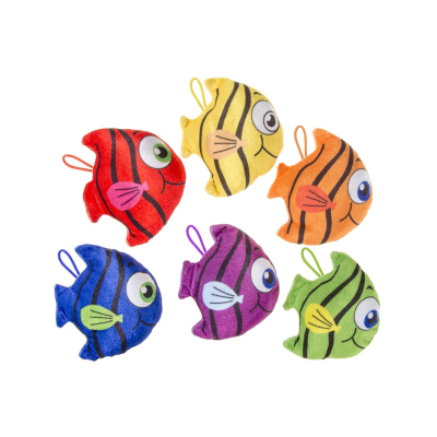 1747 PLUSH COLORFULL FISH 6ASS