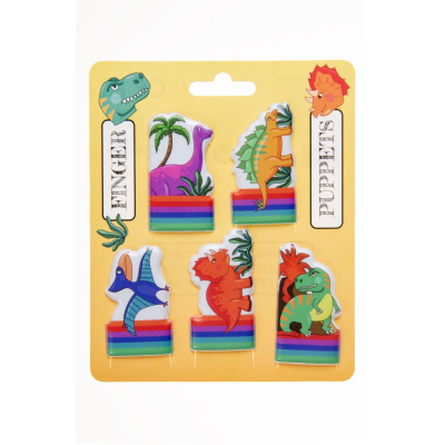 6117 5PCS FINGERPUPPET DINOSAUR °°°°