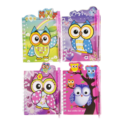 0511 NOTEBOOK W PEN OWL S