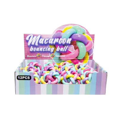 4894 CURLY BOUNCE BALL RAINBOW COLORS