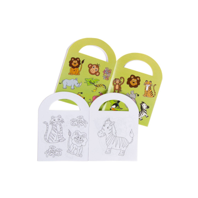 6865 COL BOOK W STICKERS WILD ANIMALS