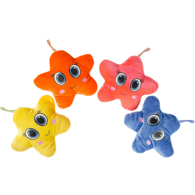 1702 PLUSH , SUPER SOFT, STAR BIG EYES 4ASS