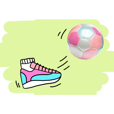 4852 NO. 5 FOOTBALL GIRL IN NET, DEFLATED