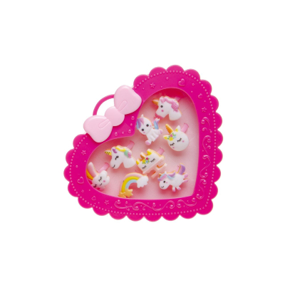 0452 8PCS SOFT UNICORN RING IN GIFT BOX