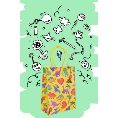 7425 PAPER GIFT BAG, DINOSAUR