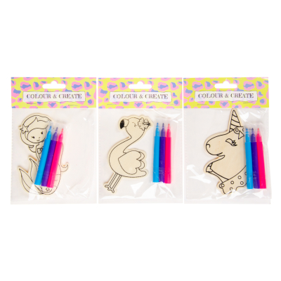 6964 WOOD COLORING KIT, GIRL