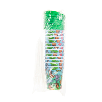 8172 3D CUP W STRAW & LID, WILD ANIMALS