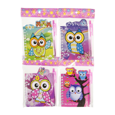 0511 NOTEBOOK W PEN OWL S