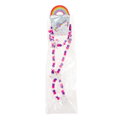 0470 WOODEN UNICORN NECKLACE W BRACELET