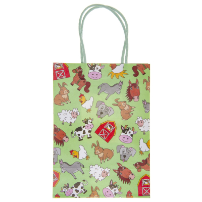 7424 PAPER GIFT BAG, FARM ANIMALS