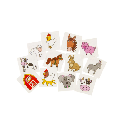 8481 12PCS TATTOO, FARM ANIMALS, DB