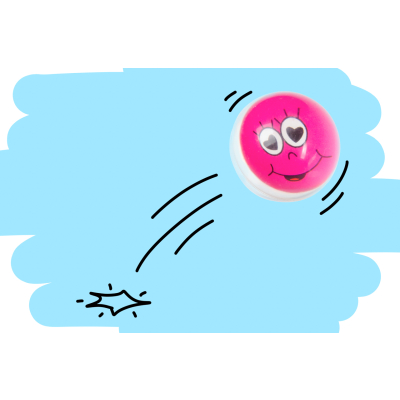 8640 BOUNCING BALL EMOTION FACES 32MM