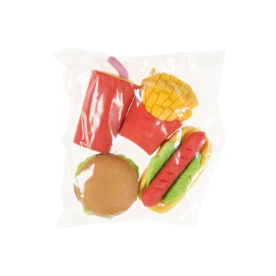6101 ERASER FAST FOOD 4PCS