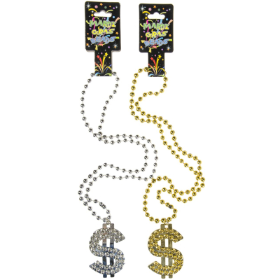 0505 $ NECKLACE GOLD & SILVER