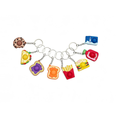 9891 KEYCHAIN POP-IT FOOD ASSORTMENT