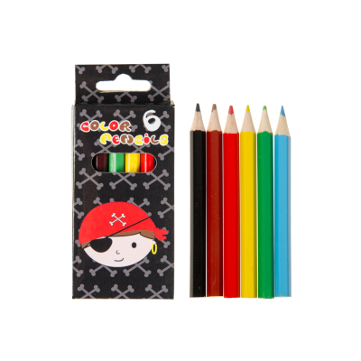 6063 COL PENCILS 6PCS SHORT PIRATE
